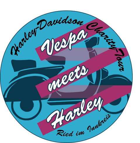Vespa meets Harley — Harley-Davidson Charity-Tour Ried im Innkreis